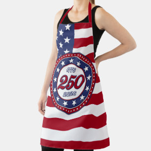 Tablier Les 250 ans d'Amérique avec le drapeau des États-U