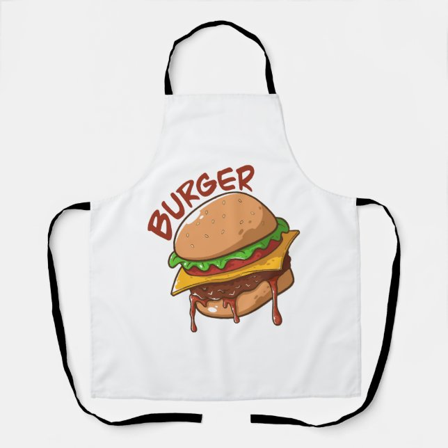 Tablier Les amateurs de hamburgers (Recto)