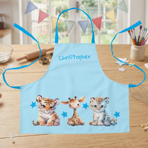Tablier Les animaux mignons pour enfants étoiles ajoutent 