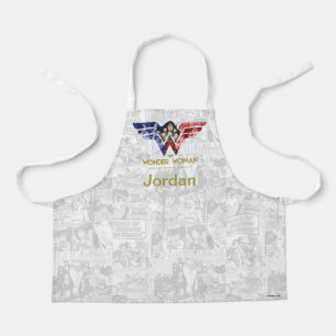 Tablier Les armes croisées de Wonder Woman dans le logo