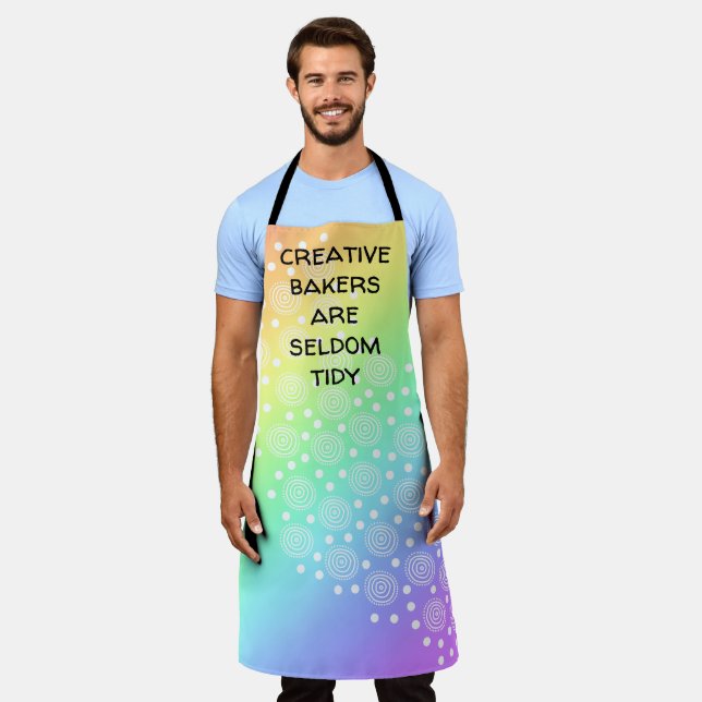 Tablier Les boulangers créatifs sont rarement Tidy Rainbow (Porté)