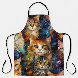 Tablier Les chats face aux animaux Art