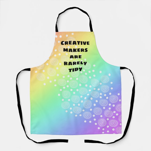 Tablier Les créateurs sont rarement Tidy Rainbow Apron (Recto)