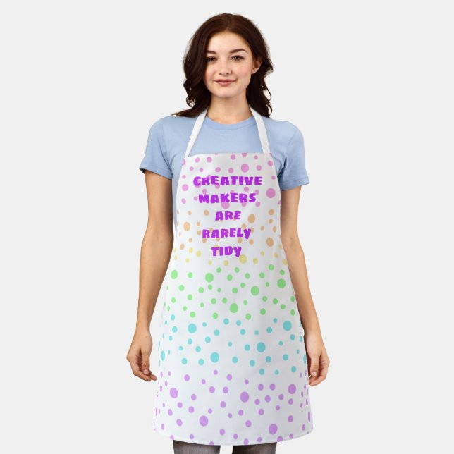 Tablier Les créateurs sont rarement Tidy Rainbow Dots Apro (Porté)