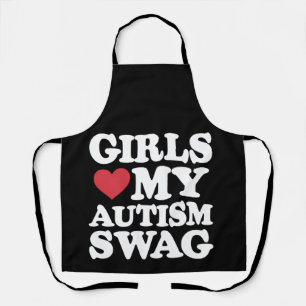 Tablier Les filles aiment mon autisme Swag Funny Sensibili
