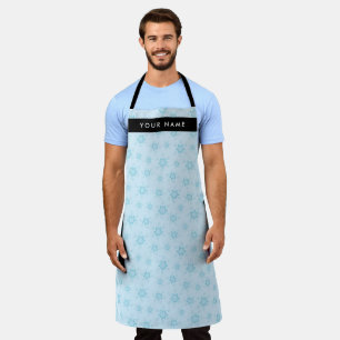 Tablier Les flocons de neige bleu glace, Votre nom, Person