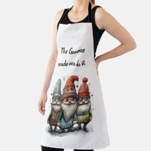 Tablier 🍄 Les Gnomes M'Ont Fait Le Faire Apron 🍄