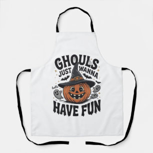 Tablier Les goules veulent juste s'amuser Halloween Citrou
