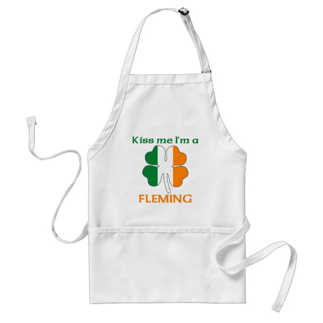 Tablier Les Irlandais personnalisés m'embrassent que je (Devant)