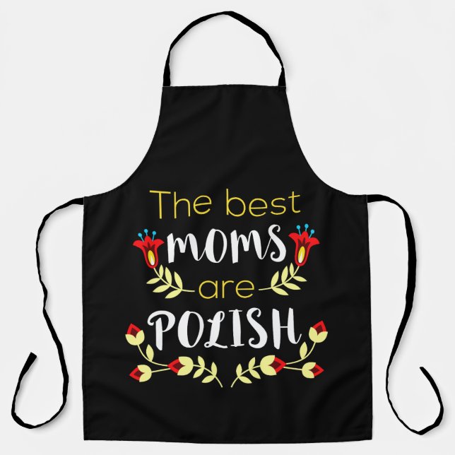 Tablier Les Meilleures Moms Sont Polonaises (Recto)