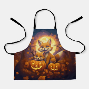 Tablier Les mignons renards fêtent l'Halloween