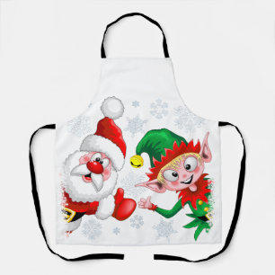 Tablier Les personnages de Noël de père Noël et Elf