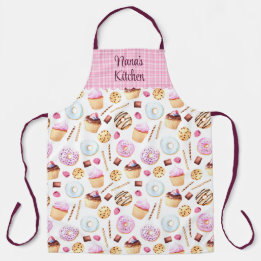Tablier Les sucreries de cuisine de Nana partout sur l'imp