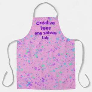 Tablier Les types créatifs sont rarement Tidy Pink Apron