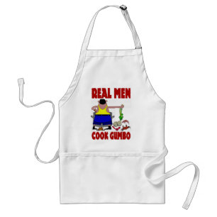 Tablier Les vrais hommes cuisinent Gumbo