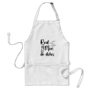 Tablier Les vrais hommes font des plats // Citation amusan