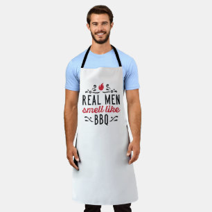Tablier Les vrais hommes sentent comme le barbecue