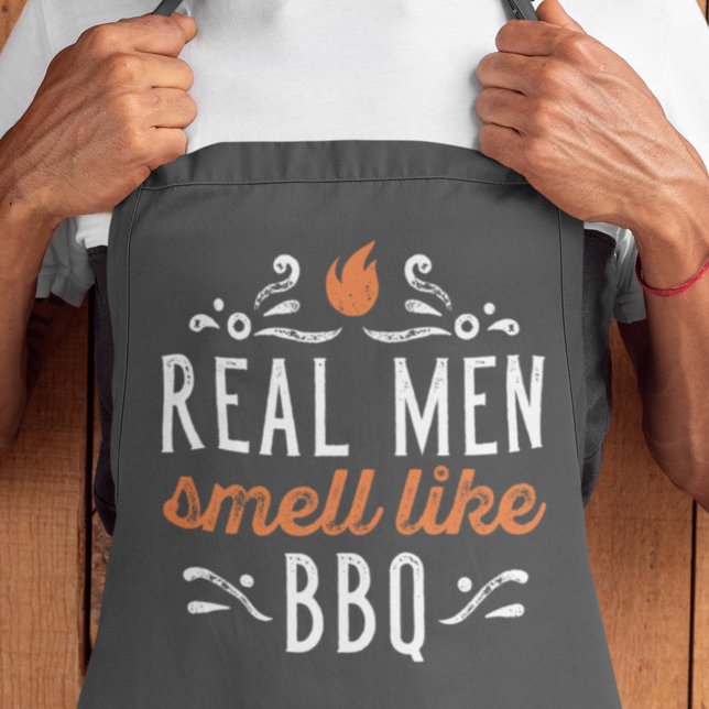 Tablier Les vrais Hommes Sentent Comme Un BBQ Apron (Créateur téléchargé)