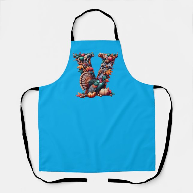 Tablier Letter V Thanksgiving turkey style gift  (Recto)