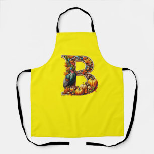 Tablier Lettre B dans le style de Thanksgiving
