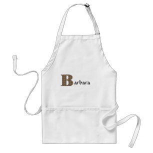 Tablier Lettre monogramme B Élégante Florale Personnalisée