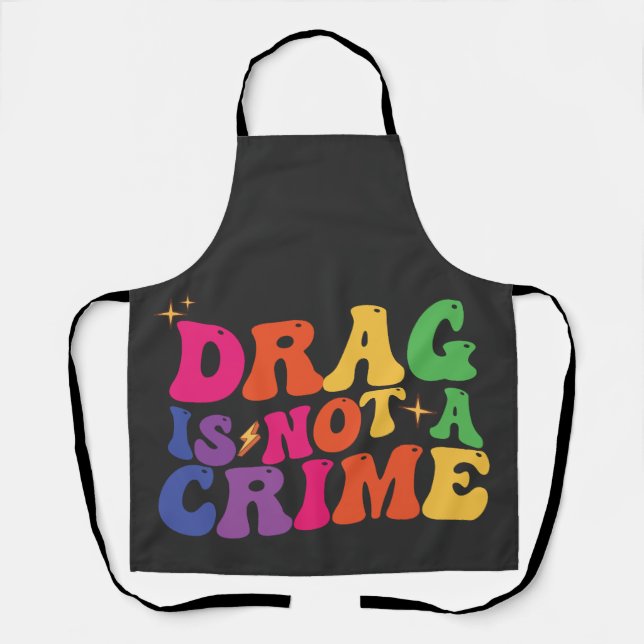 Tablier LGBT Pride DRAG N'EST PAS UN SOUTIEN CRITIQUE (Recto)