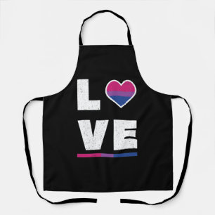 Tablier LGBTQ Bisexual Fierté Drapeau Déchiré Grunge Love