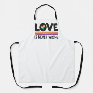 Tablier LGBTQ Pride drapeau arc-en-ciel L'amour n'a jamais