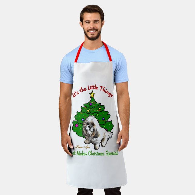 Tablier Lhasa Apso Cadeaux de Noël (Porté)