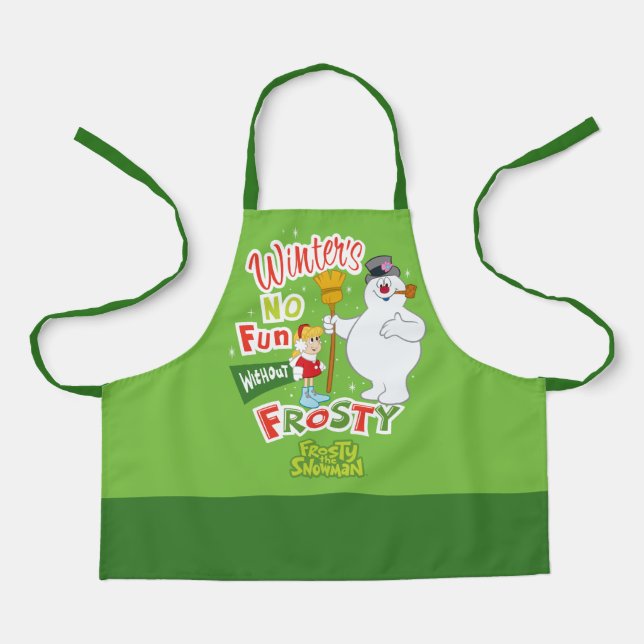 Tablier L'hiver ne s'amuse pas sans Frosty le Snowman™ (Recto)