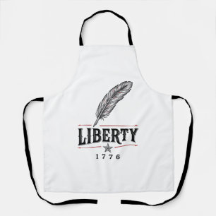 Tablier Liberté 1776 Dessin vectoriel de plume patriotique