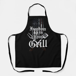 Tablier LIBERTÉ DANS VOTRE PORTE-Drapeau américain GRILL