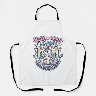 Tablier Licorne Académie Corne Royale Typographie Gras Imp