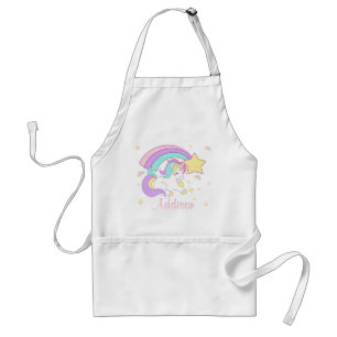 Tablier Licorne Arc-en-Ciel Magique Personnalisée Mignonne