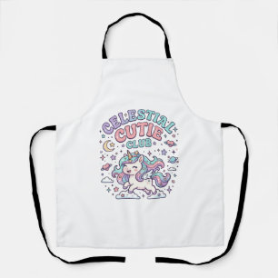 Tablier Licorne Club Céleste Mignon Rétro Style Produit G