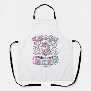 Tablier Licorne Juste une fille qui aime les licornes fond
