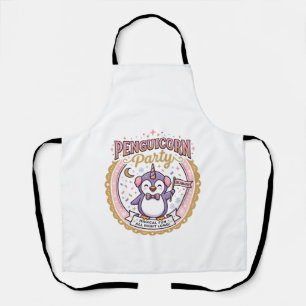 Tablier Licorne Penguicorne Fête POD Prêt Design Zazzle_1