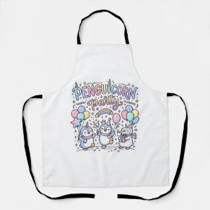 Tablier Licorne Penguicorne Fête Vecteur Premium Vector De