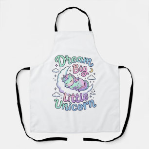 Tablier Licorne rêve grand petit idée cadeau licorne vecte