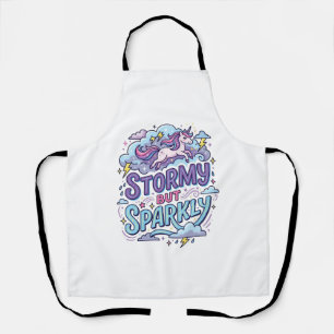 Tablier Licorne Tempétueux mais Étincelant Rétro Style Cad