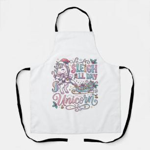 Tablier Licorne Traîneau Toute La Journée Licorne Adorable