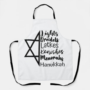 Tablier Light Dreidel Latke Kanish Menorah Hanoukka