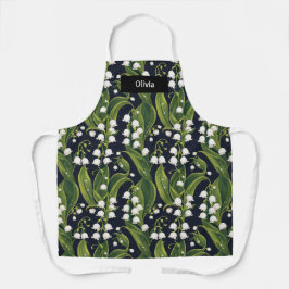 Tablier Lily de la vallée Botanical Floral All-Over Impres