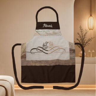 Tablier Linge apaisant personnalisé Bambou Fleur de Lotus