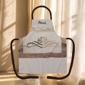 Tablier Linge apaisant personnalisé Bambou Fleur de Lotus