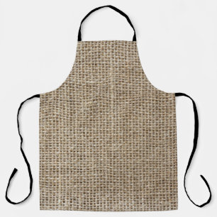 Tablier Linge brut : Tissu texturé naturel.