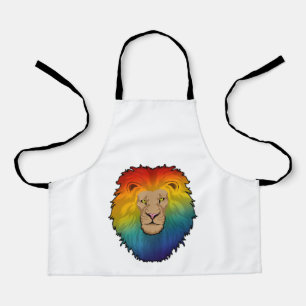 Tablier Lion aux couleurs arc-en-ciel