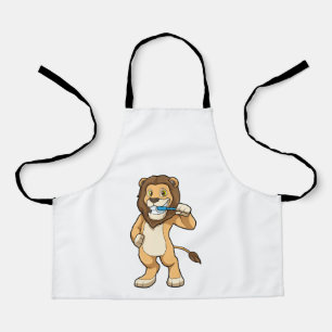 Tablier Lion avec brosse à dents
