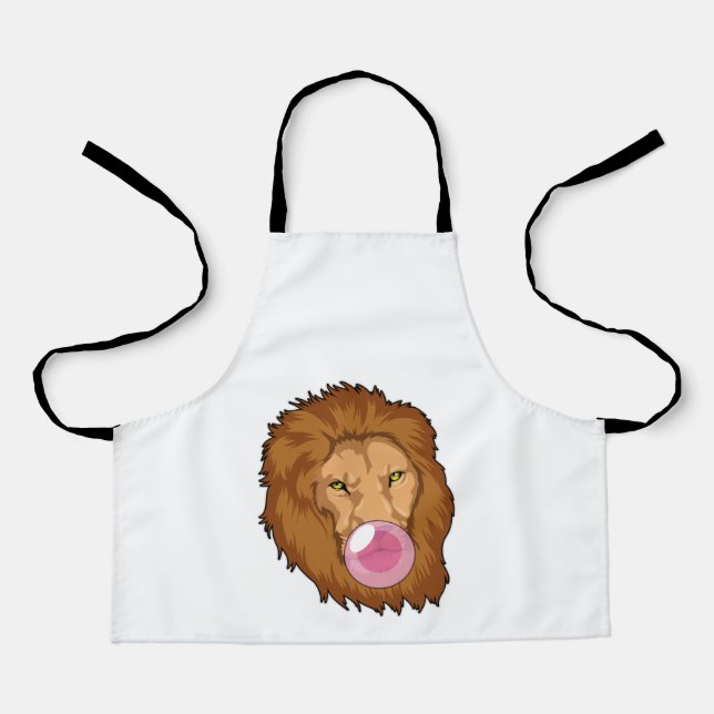 Tablier Lion avec gomme Bubble (Recto)