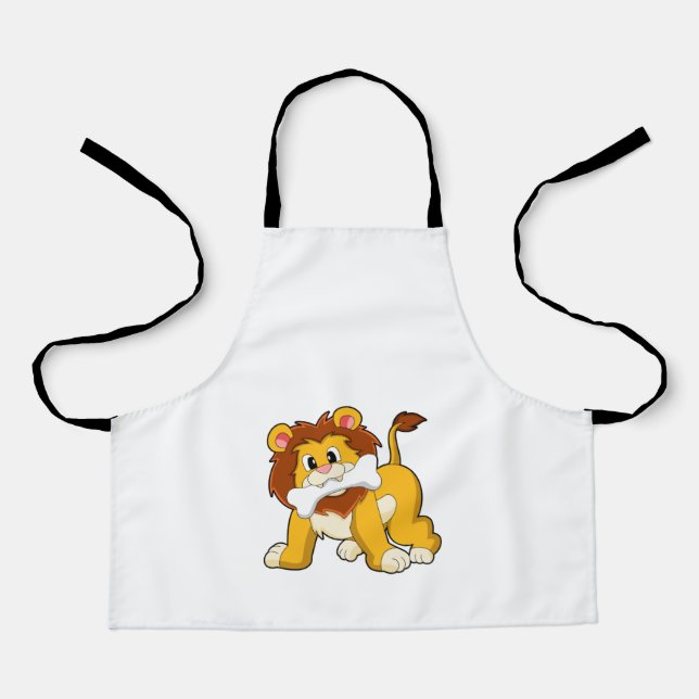 Tablier Lion avec os (Recto)